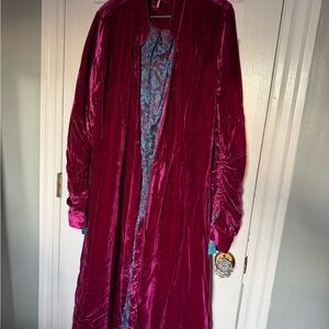 Free People velvet duster jacket